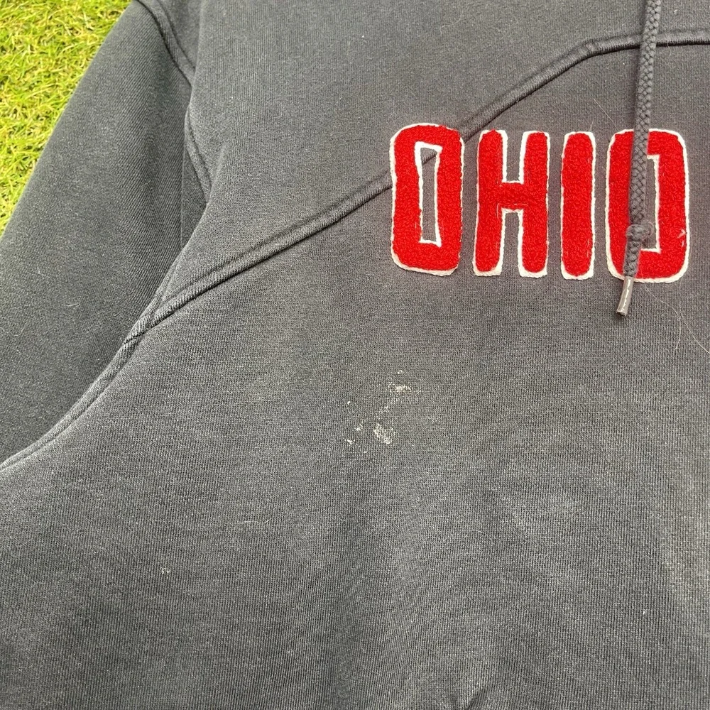 Ohio State Buckeyes Nike Hoodie Mens Small Black Sportswear OSU Zip Pocket RARE